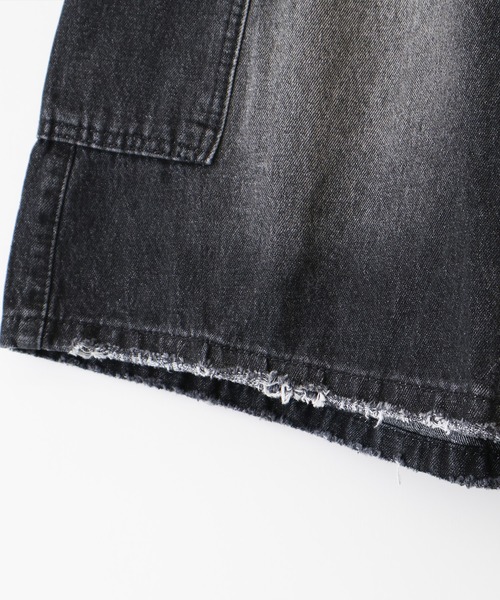 SpRay(スプレイ)の「デニムカーゴハーフパンツ(カーゴパンツ・レディース・ブラック/ダークブルー・SMALL/MEDIUM)」の6枚目の写真