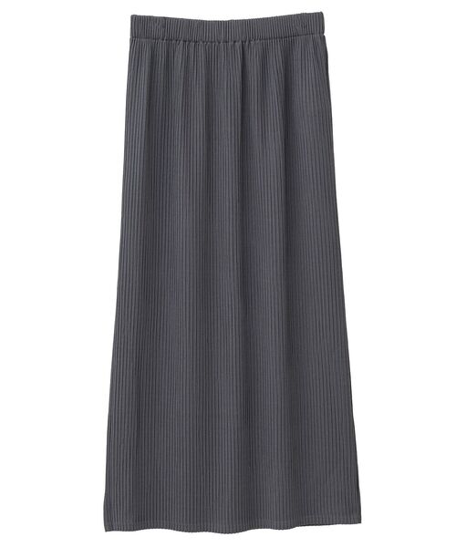 Green　Parks（グリーンパークス）の「楽ちん涼やかドライタッチイージースカート（スカート・レディース・ロイヤルブルー/グレイッシュベージュ/ブラック/チャコールグレー・FREE）」の2枚目の写真