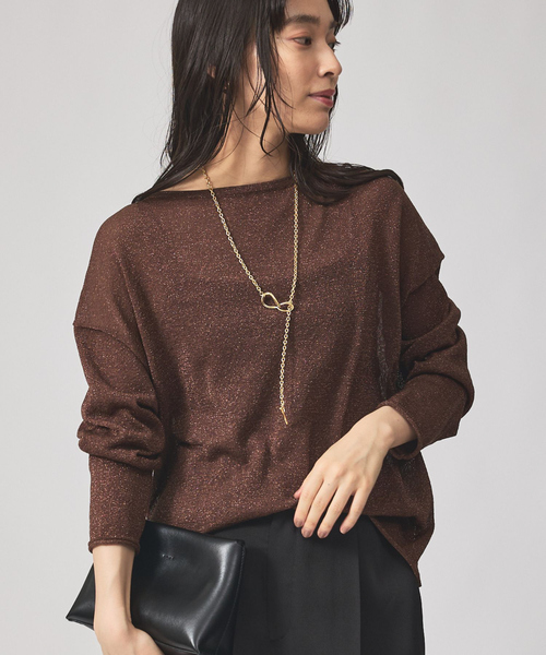 qualite（カリテ）の「【大人気ラメシリーズ】ラメシアーボックスニット/秋服/冬服（ニット/セーター・レディース・ブロンズ/シルバー/ブラック・フリー）」の3枚目の写真