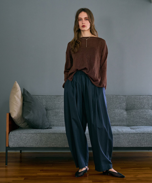 qualite（カリテ）の「【大人気ラメシリーズ】ラメシアーボックスニット/秋服/冬服（ニット/セーター・レディース・ブロンズ/シルバー/ブラック・フリー）」の4枚目の写真