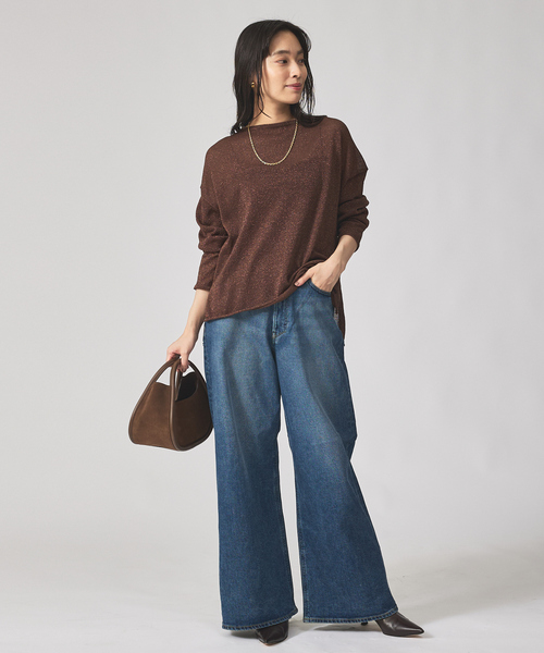 qualite（カリテ）の「【大人気ラメシリーズ】ラメシアーボックスニット/秋服/冬服（ニット/セーター・レディース・ブロンズ/シルバー/ブラック・フリー）」の6枚目の写真