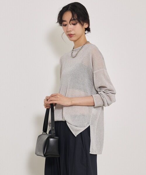qualite（カリテ）の「【大人気ラメシリーズ】ラメシアーボックスニット/秋服/冬服（ニット/セーター・レディース・ブロンズ/シルバー/ブラック・フリー）」の6枚目の写真