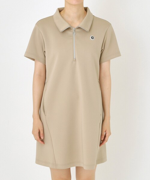 adabat（アダバット）の「ライトスムースハーフジップワンピース（ワンピース・レディース・ベージュ/ブラック・42/38/40）」の11枚目の写真