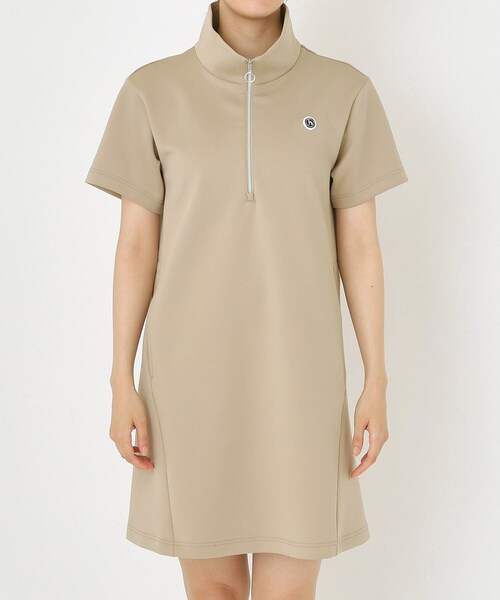 adabat（アダバット）の「ライトスムースハーフジップワンピース（ワンピース・レディース・ベージュ/ブラック・42/38/40）」の14枚目の写真