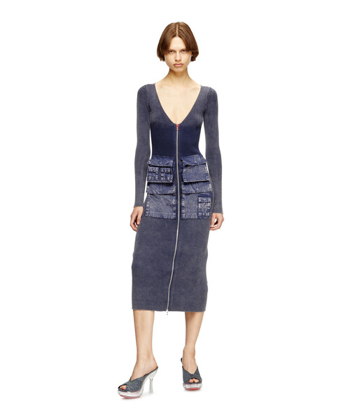ワンピース DIESEL M-Melti-Ls ウィメンズ ニットドレス M-MELTI-LS（ワンピース）｜DIESEL