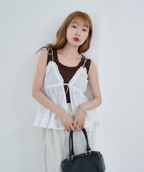 フリルキャミビスチェ（キャミソール）｜Kastane（カスタネ）の