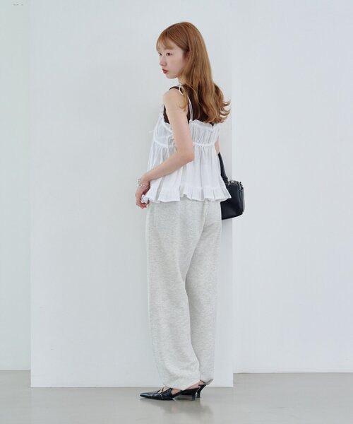 Kastane（カスタネ）の「フリルキャミビスチェ（キャミソール・レディース・ネイビー/オフホワイト・FREE）」の10枚目の写真