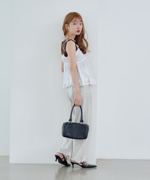 Kastane（カスタネ）の「フリルキャミビスチェ（キャミソール・レディース・ネイビー/オフホワイト・FREE）」の11枚目の写真