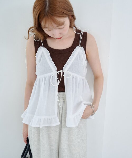 フリルキャミビスチェ（キャミソール）｜Kastane（カスタネ）の