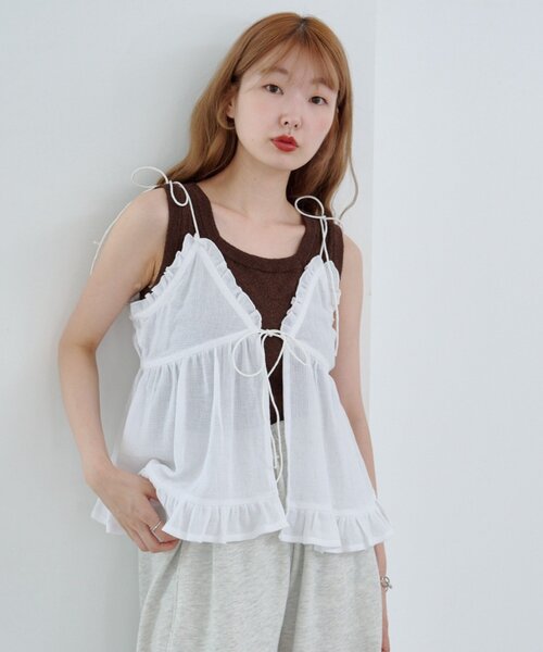 セール】フリルキャミビスチェ（キャミソール）｜Kastane（カスタネ