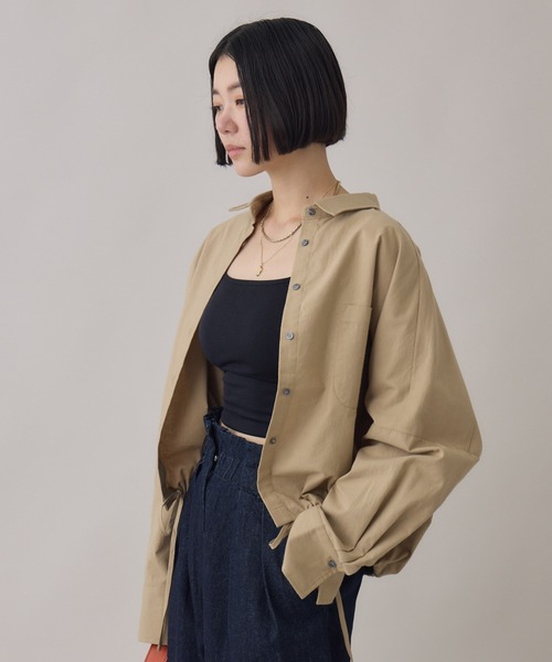 Paradise Picnic（パラダイスピクニック）の「SUGAR ROSE ドロストデザインシャツ（シャツ/ブラウス・レディース・ベージュ/ホワイト/ブラック・FREE）」の3枚目の写真