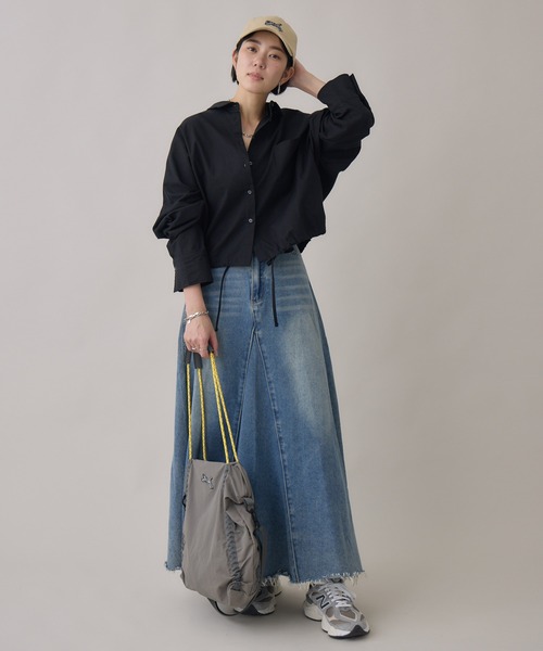 Paradise Picnic（パラダイスピクニック）の「SUGAR ROSE ドロストデザインシャツ（シャツ/ブラウス・レディース・ベージュ/ホワイト/ブラック・FREE）」の5枚目の写真