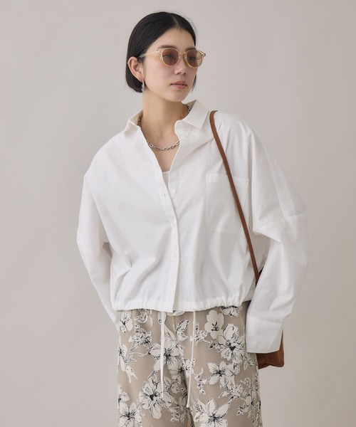 Paradise Picnic（パラダイスピクニック）の「SUGAR ROSE ドロストデザインシャツ（シャツ/ブラウス・レディース・ベージュ/ホワイト/ブラック・FREE）」の14枚目の写真