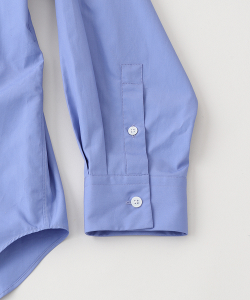 ATON(エイトン)の「ATON (エイトン) SUVIN BROAD STANDARD SHIRT(シャツ/ブラウス・メンズ・ホワイト/ブルー系その他・4)」の4枚目の写真