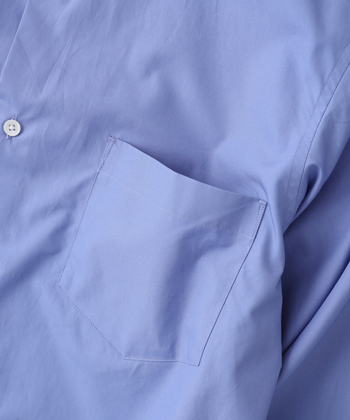 ATON(エイトン)の「ATON (エイトン) SUVIN BROAD STANDARD SHIRT(シャツ/ブラウス・メンズ・ホワイト/ブルー系その他・4)」の5枚目の写真