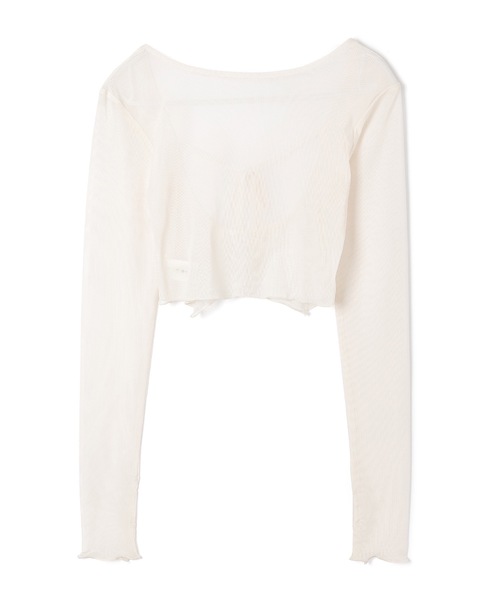 M DOLLY(エムドリー)の「*M DOLLY original* airy ribbon cardigan/エアリーリボンカーディガン(カーディガン/ボレロ・レディース・ブラック/アイボリー・FREE)」の13枚目の写真