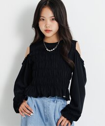 algy | シャーリング肩あきトップス(Tシャツ/カットソー)