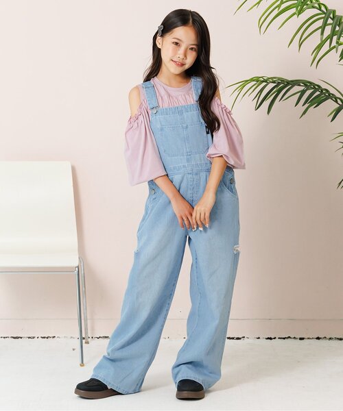 algy(アルジー)の「シャーリング肩あきトップス(Tシャツ/カットソー・キッズ・ピンク/オフホワイト/ブラック・XX-SMALL/X-SMALL/MEDIUM/SMALL)」の11枚目の写真