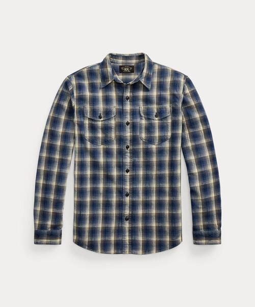 RRL インディゴ バッファロー ウエスタン シャツ　M インディゴ バッファロー ウエスタン シャツ（シャツ/ブラウス