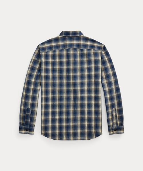 RRL ネルシャツ ヴィンテージ加工 チェック ワークシャツ M 楽天市場】RRL ダブルアールエル ラルフローレン コットン