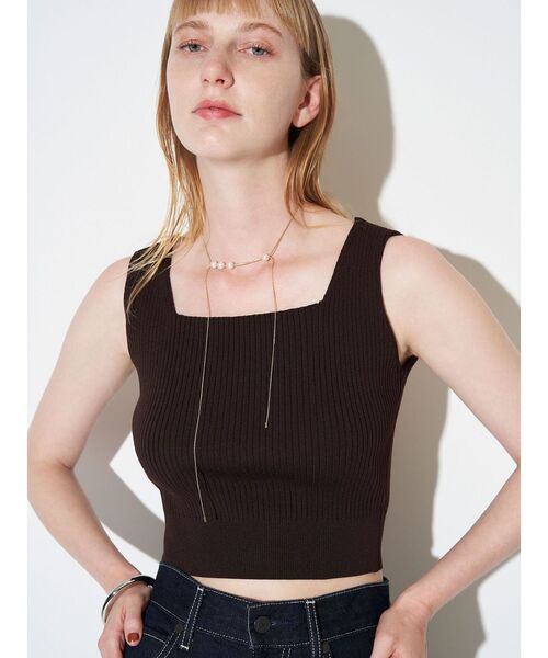 ELENDEEK（エレンディーク）の「シルエットアンサンブルニット（カーディガン/ボレロ・レディース・ラベンダー/ブラック/ブラウン・FREE）」の8枚目の写真