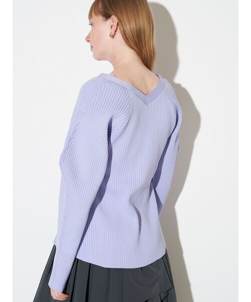 ELENDEEK（エレンディーク）の「シルエットアンサンブルニット（カーディガン/ボレロ・レディース・ラベンダー/ブラック/ブラウン・FREE）」の12枚目の写真