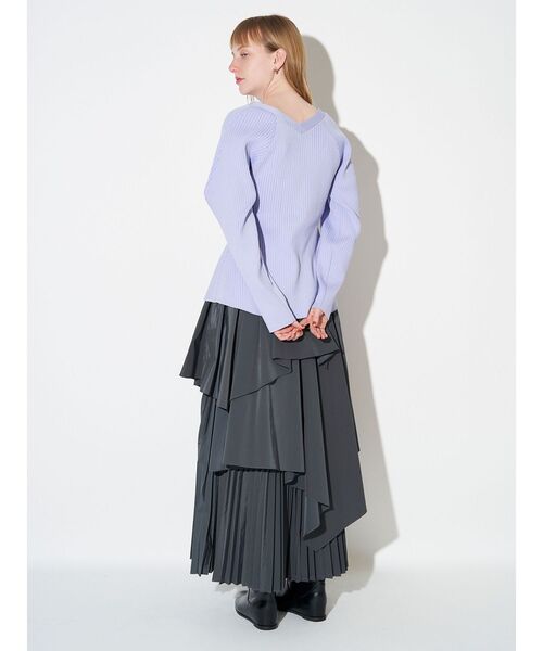 ELENDEEK（エレンディーク）の「シルエットアンサンブルニット（カーディガン/ボレロ・レディース・ラベンダー/ブラック/ブラウン・FREE）」の14枚目の写真