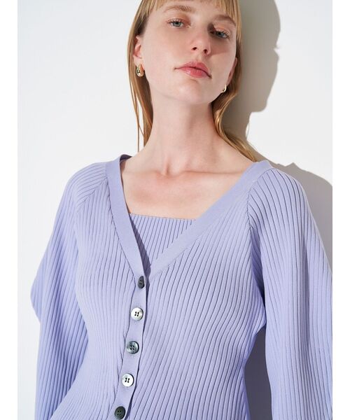 ELENDEEK（エレンディーク）の「シルエットアンサンブルニット（カーディガン/ボレロ・レディース・ラベンダー/ブラック/ブラウン・FREE）」の15枚目の写真