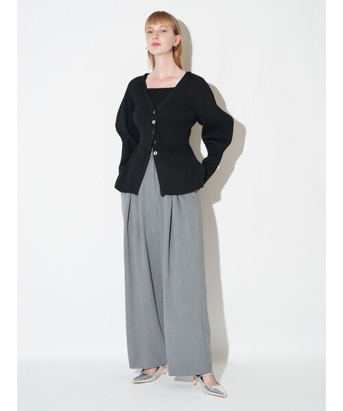 ELENDEEK（エレンディーク）の「シルエットアンサンブルニット（カーディガン/ボレロ・レディース・ラベンダー/ブラック/ブラウン・FREE）」の19枚目の写真