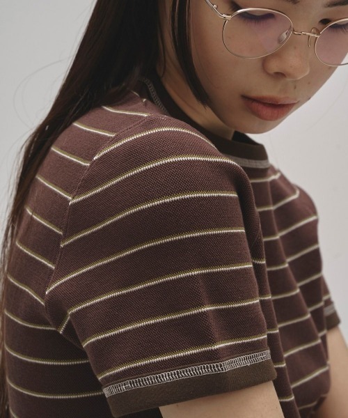 新品 TODAYFUL Border Ringer Tee チャコールグレー Border Ringer Tee