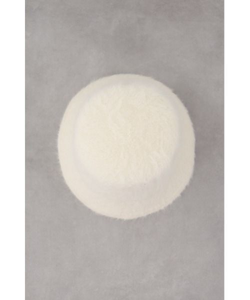 AZUL by moussy（アズールバイマウジー）の「シャギーバケットハット（ハット・レディース・アイボリー/ブラック・FREE）」の6枚目の写真