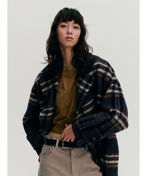 woolコクーンシルエットピーコート（ピーコート）｜Mila Owen