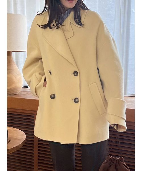 woolコクーンシルエットピーコート（ピーコート）｜Mila Owen（ミラ