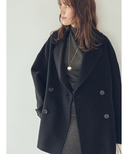 Mila Owen woolコクーンシルエットピーコート woolコクーンシルエットピーコート（ピーコート）｜Mila Owen（ミラ