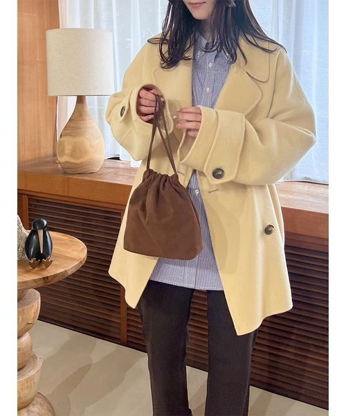 woolコクーンシルエットピーコート（ピーコート）｜Mila Owen（ミラ