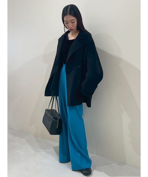 セール】woolコクーンシルエットピーコート（ピーコート）｜Mila Owen