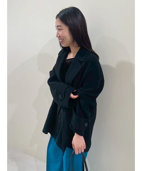 woolコクーンシルエットピーコート（ピーコート）｜Mila Owen