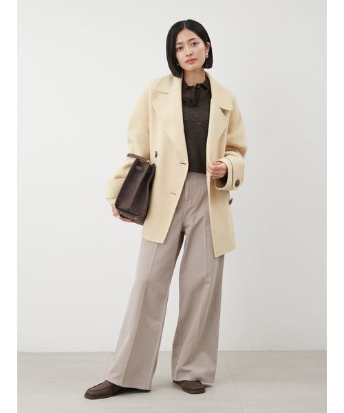 woolコクーンシルエットピーコート（ピーコート）｜Mila Owen