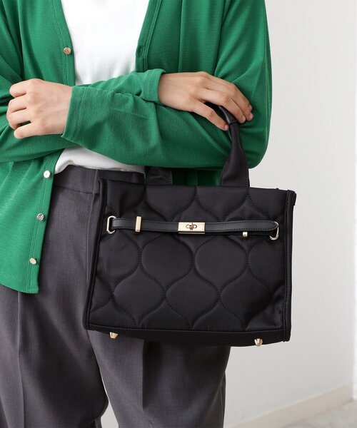 THE SHOP TK (ザ ショップ ティーケー )の「ナイロンキルトミドルトートバッグ(トートバッグ・レディース・ブラック/ベージュ・00)」の2枚目の写真