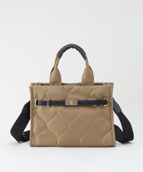 THE SHOP TK (ザ ショップ ティーケー )の「ナイロンキルトミドルトートバッグ(トートバッグ・レディース・ブラック/ベージュ・00)」の8枚目の写真