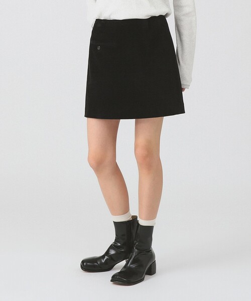 Ray BEAMS（レイビームス）の「モール ミニ スカート（スカート・レディース・ブラック/グレー・0/1）」の2枚目の写真