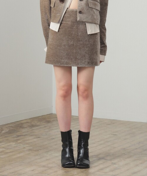 Ray BEAMS（レイビームス）の「モール ミニ スカート（スカート・レディース・ブラック/グレー・0/1）」の5枚目の写真