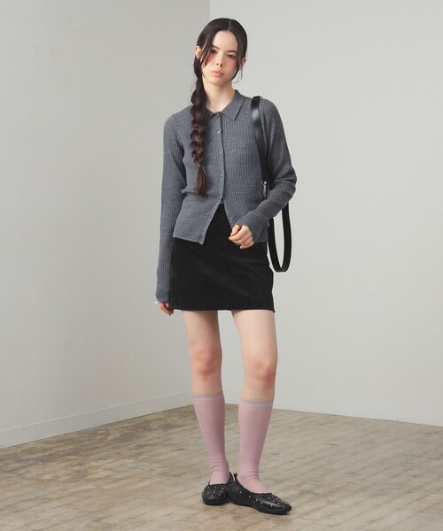 Ray BEAMS（レイビームス）の「モール ミニ スカート（スカート・レディース・ブラック/グレー・0/1）」の10枚目の写真