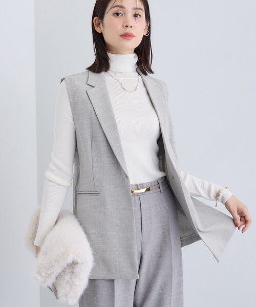 INDIVI(インディヴィ)の「【セットアップ可能】凹凸ストレッチ素材テーラードカラージレジャケット(テーラードジャケット・レディース・スミクロ/ライトグレー/ブラック系その他6/ライトグレー系5/ブラック系その他7・38/13/34/15 /05)」の17枚目の写真