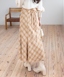 CLEAR BASIC | 【低身長用サイズ有】バックレースアップチェック柄マーメイドスカート[フェミニン 着回し抜群 大人]≪AW新作≫(スカート)