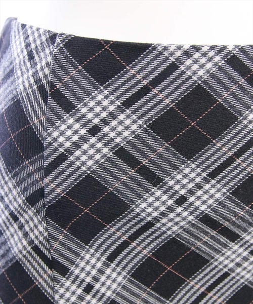 CLEAR BASIC（クリアベーシック）の「【低身長用サイズ有】バックレースアップチェック柄マーメイドスカート[フェミニン 着回し抜群 大人]≪AW新作≫（スカート・レディース・ブラウン/ネイビー/ブラック/ベージュ・PF/F）」の17枚目の写真