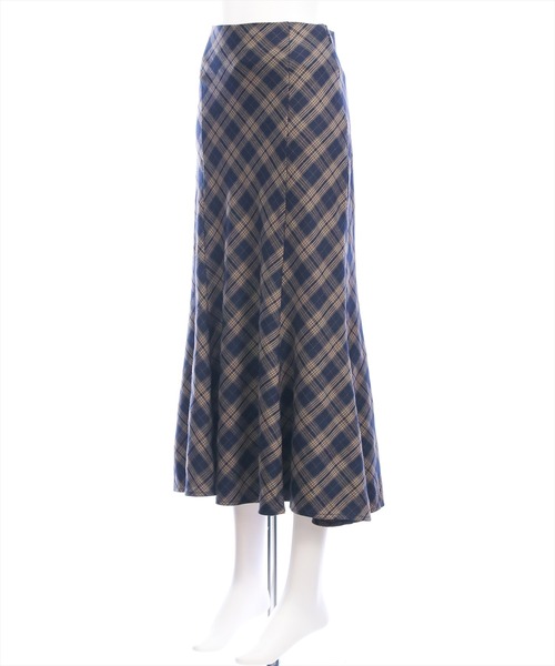 CLEAR BASIC（クリアベーシック）の「【低身長用サイズ有】バックレースアップチェック柄マーメイドスカート[フェミニン 着回し抜群 大人]≪AW新作≫（スカート・レディース・ブラウン/ネイビー/ブラック/ベージュ・PF/F）」の20枚目の写真