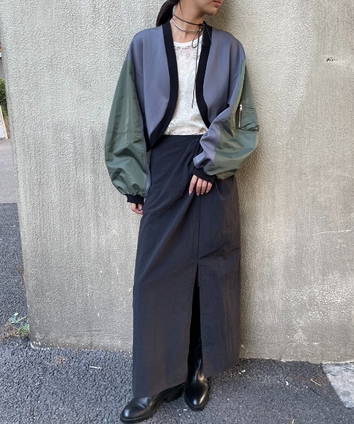 AIC.（エーアイシー）の「MA-1ショートボレロ（カーディガン/ボレロ・レディース・ブラック/チャコールグレー・FREE）」の17枚目の写真