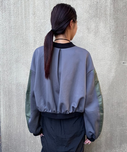 AIC.（エーアイシー）の「MA-1ショートボレロ（カーディガン/ボレロ・レディース・ブラック/チャコールグレー・FREE）」の11枚目の写真