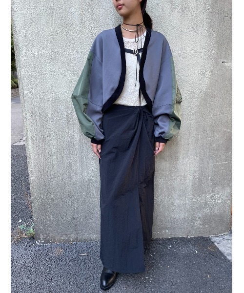 AIC.（エーアイシー）の「MA-1ショートボレロ（カーディガン/ボレロ・レディース・ブラック/チャコールグレー・FREE）」の15枚目の写真